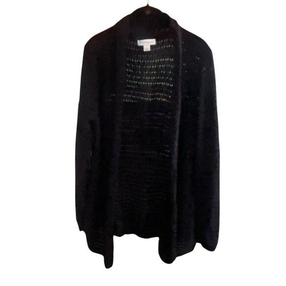 Christopher & Banks Open Knit Cardigan-Black-Large-GUC - Picture 7 of 7